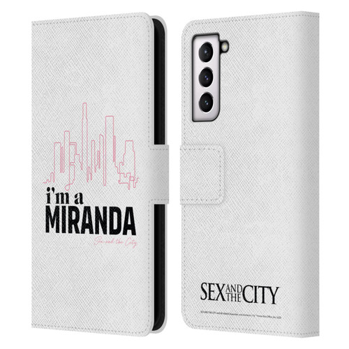 Sex and The City: Television Series Characters I'm A Miranda Leather Book Wallet Case Cover For Samsung Galaxy S21 5G
