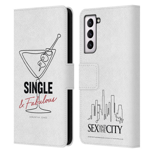 Sex and The City: Television Series Characters Single And Fabulous Samantha Leather Book Wallet Case Cover For Samsung Galaxy S21 5G