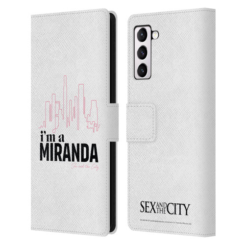 Sex and The City: Television Series Characters I'm A Miranda Leather Book Wallet Case Cover For Samsung Galaxy S21+ 5G