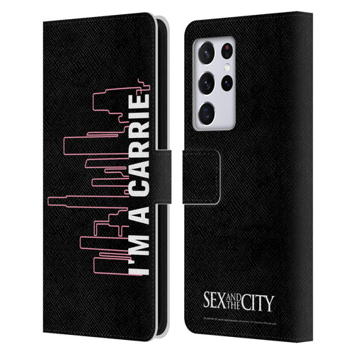 Sex and The City: Television Series Characters Carrie Leather Book Wallet Case Cover For Samsung Galaxy S21 Ultra 5G