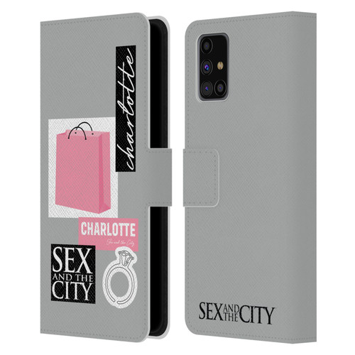 Sex and The City: Television Series Characters Shopping Bag Charlotte Leather Book Wallet Case Cover For Samsung Galaxy M31s (2020)