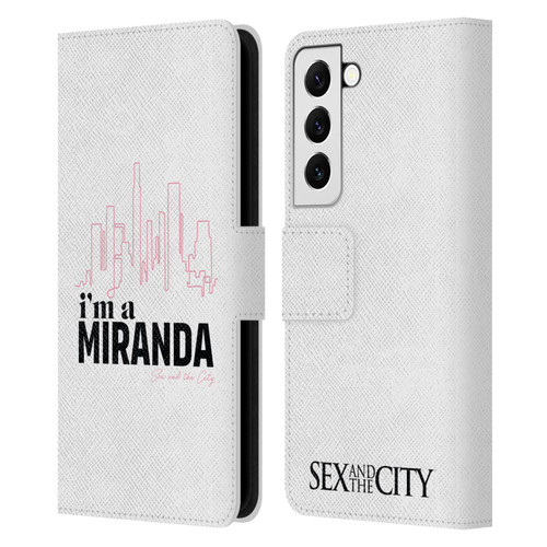 Sex and The City: Television Series Characters I'm A Miranda Leather Book Wallet Case Cover For Samsung Galaxy S22 5G