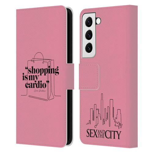 Sex and The City: Television Series Characters Shopping Cardio Carrie Leather Book Wallet Case Cover For Samsung Galaxy S22 5G