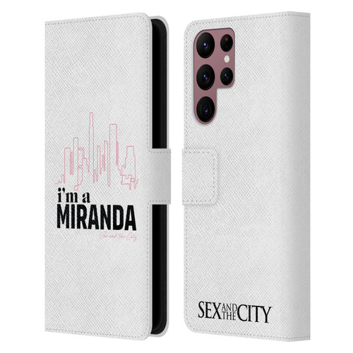 Sex and The City: Television Series Characters I'm A Miranda Leather Book Wallet Case Cover For Samsung Galaxy S22 Ultra 5G