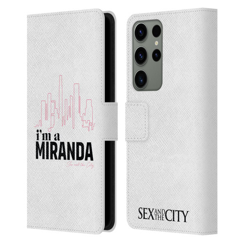 Sex and The City: Television Series Characters I'm A Miranda Leather Book Wallet Case Cover For Samsung Galaxy S23 Ultra 5G
