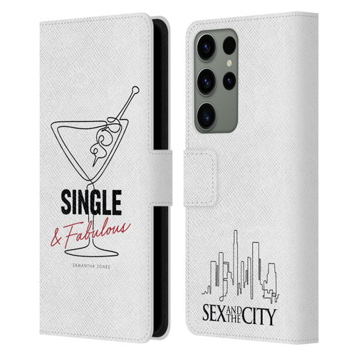 Sex and The City: Television Series Characters Single And Fabulous Samantha Leather Book Wallet Case Cover For Samsung Galaxy S23 Ultra 5G