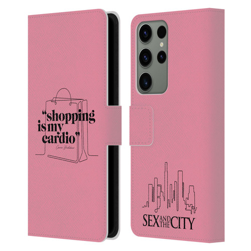 Sex and The City: Television Series Characters Shopping Cardio Carrie Leather Book Wallet Case Cover For Samsung Galaxy S23 Ultra 5G