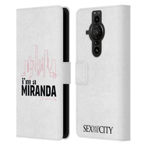 Sex and The City: Television Series Characters I'm A Miranda Leather Book Wallet Case Cover For Sony Xperia Pro-I
