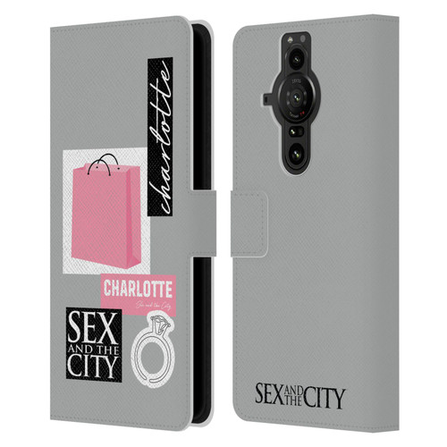 Sex and The City: Television Series Characters Shopping Bag Charlotte Leather Book Wallet Case Cover For Sony Xperia Pro-I