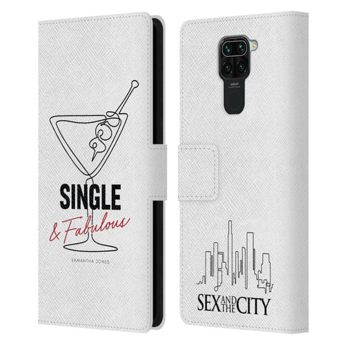 Sex and The City: Television Series Characters Single And Fabulous Samantha Leather Book Wallet Case Cover For Xiaomi Redmi Note 9 / Redmi 10X 4G