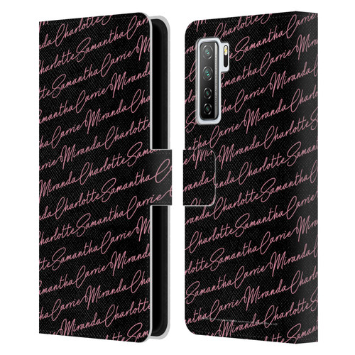 Sex and The City: Television Series Graphics Name Pattern Leather Book Wallet Case Cover For Huawei Nova 7 SE/P40 Lite 5G