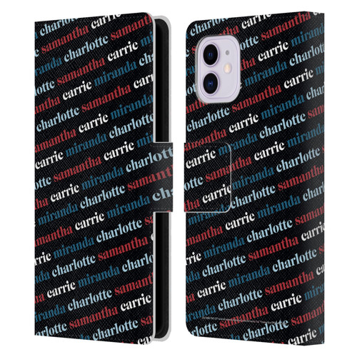 Sex and The City: Television Series Graphics Name Pattern 2 Leather Book Wallet Case Cover For Apple iPhone 11