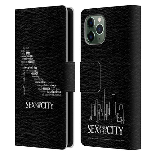 Sex and The City: Television Series Graphics Shoe Leather Book Wallet Case Cover For Apple iPhone 11 Pro