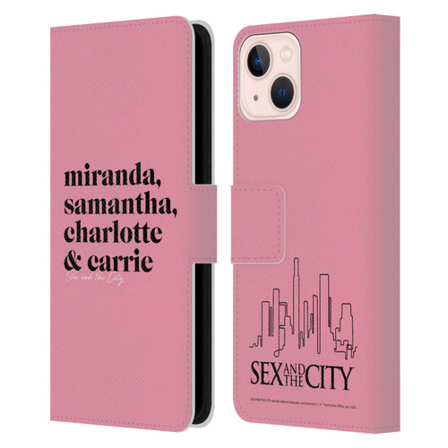 Sex and The City: Television Series Graphics Character 2 Leather Book Wallet Case Cover For Apple iPhone 13