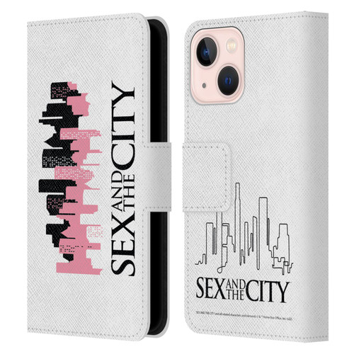 Sex and The City: Television Series Graphics City Leather Book Wallet Case Cover For Apple iPhone 13 Mini