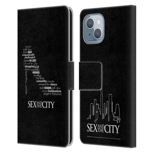 Sex and The City: Television Series Graphics Shoe Leather Book Wallet Case Cover For Apple iPhone 14