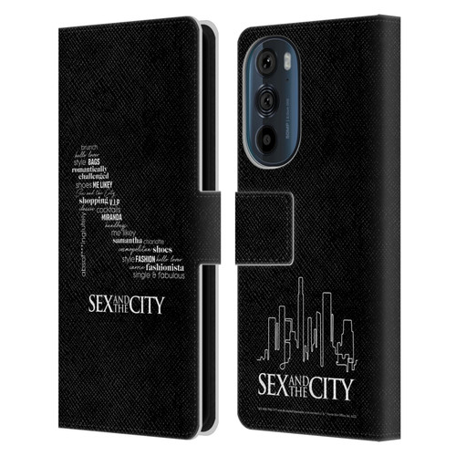 Sex and The City: Television Series Graphics Shoe Leather Book Wallet Case Cover For Motorola Edge 30