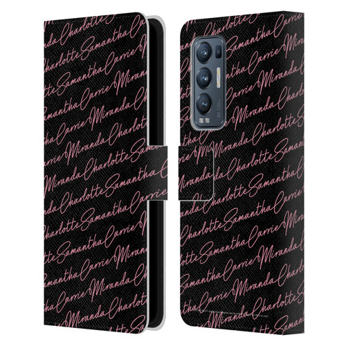 Sex and The City: Television Series Graphics Name Pattern Leather Book Wallet Case Cover For OPPO Find X3 Neo / Reno5 Pro+ 5G