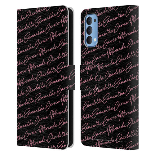 Sex and The City: Television Series Graphics Name Pattern Leather Book Wallet Case Cover For OPPO Reno 4 5G