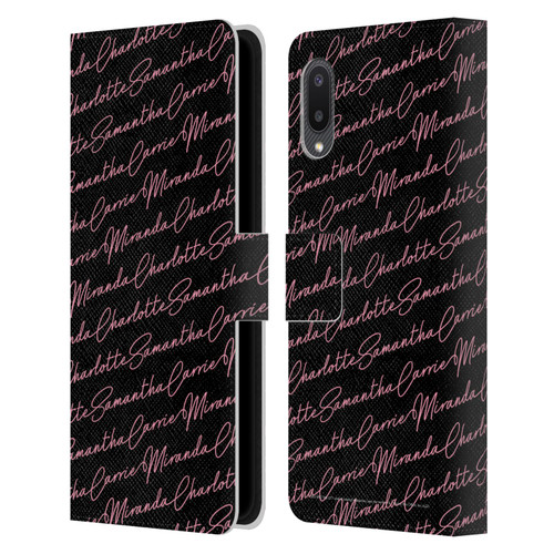 Sex and The City: Television Series Graphics Name Pattern Leather Book Wallet Case Cover For Samsung Galaxy A02/M02 (2021)