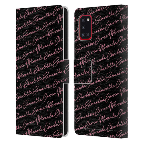 Sex and The City: Television Series Graphics Name Pattern Leather Book Wallet Case Cover For Samsung Galaxy A31 (2020)