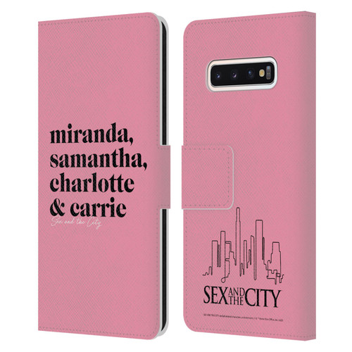 Sex and The City: Television Series Graphics Character 2 Leather Book Wallet Case Cover For Samsung Galaxy S10