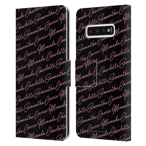 Sex and The City: Television Series Graphics Name Pattern Leather Book Wallet Case Cover For Samsung Galaxy S10