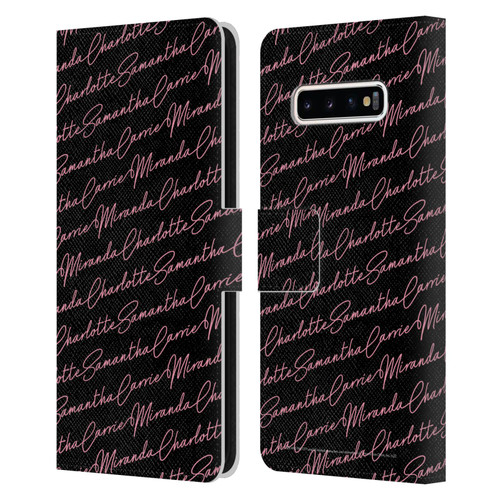 Sex and The City: Television Series Graphics Name Pattern Leather Book Wallet Case Cover For Samsung Galaxy S10+ / S10 Plus