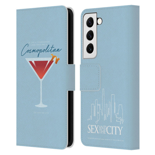 Sex and The City: Television Series Graphics Glass Leather Book Wallet Case Cover For Samsung Galaxy S22 5G