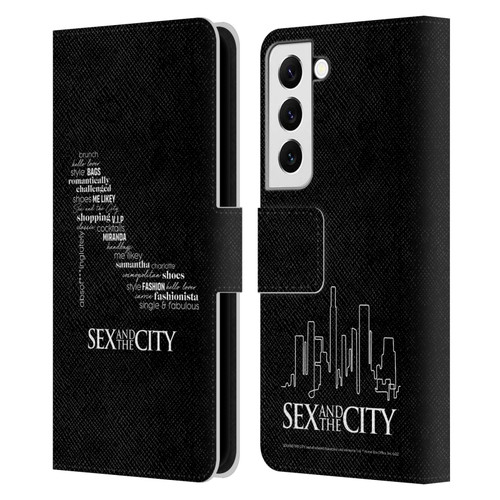 Sex and The City: Television Series Graphics Shoe Leather Book Wallet Case Cover For Samsung Galaxy S22 5G