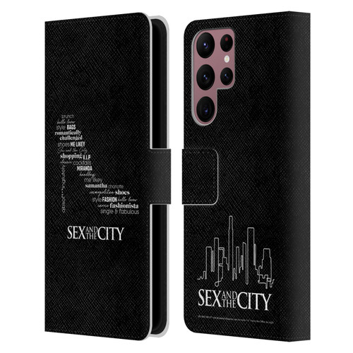 Sex and The City: Television Series Graphics Shoe Leather Book Wallet Case Cover For Samsung Galaxy S22 Ultra 5G