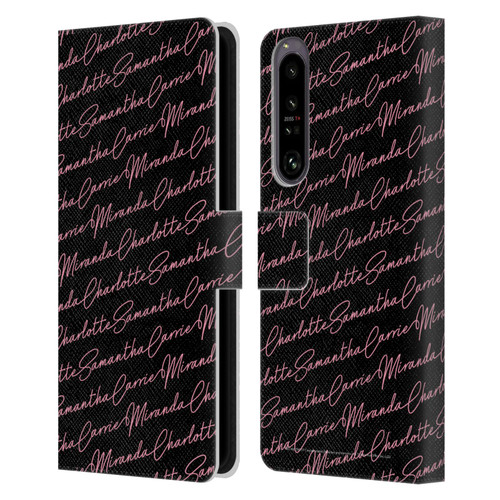 Sex and The City: Television Series Graphics Name Pattern Leather Book Wallet Case Cover For Sony Xperia 1 IV