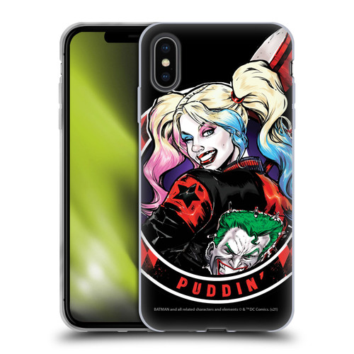 Batman DC Comics Harley Quinn Graphics Puddin Soft Gel Case for Apple iPhone XS Max