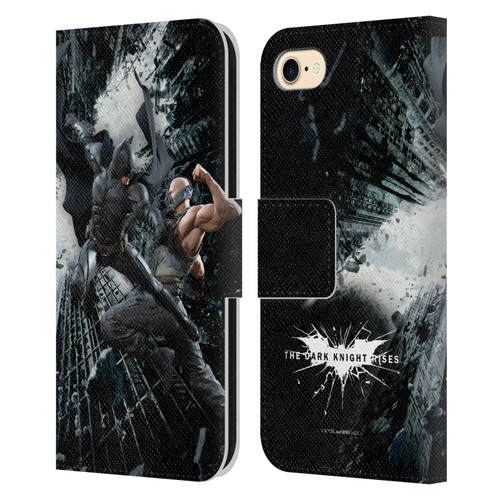 The Dark Knight Rises Character Art Batman Vs Bane Leather Book Wallet Case Cover For Apple iPhone 7 / 8 / SE 2020 & 2022