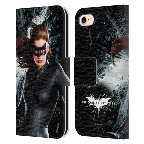 The Dark Knight Rises Character Art Catwoman Leather Book Wallet Case Cover For Apple iPhone 7 / 8 / SE 2020 & 2022