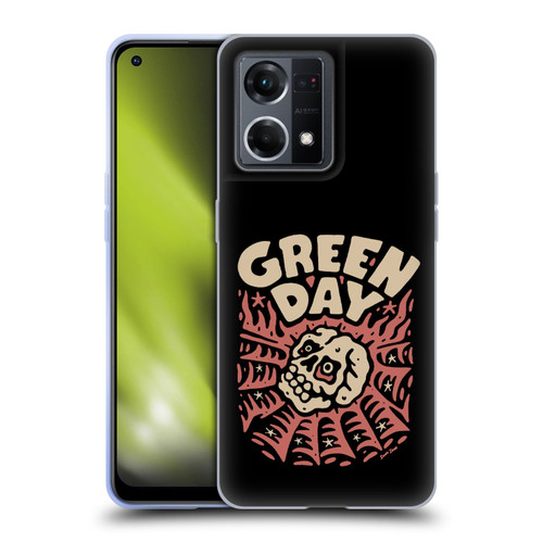 Green Day Graphics Skull Spider Soft Gel Case for OPPO Reno8 4G