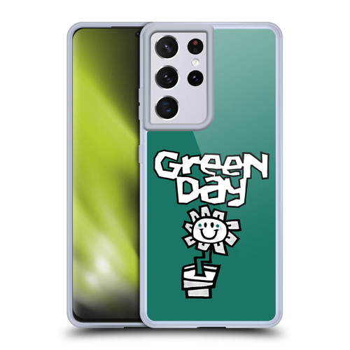 Green Day Graphics Flower Soft Gel Case for Samsung Galaxy S21 Ultra 5G