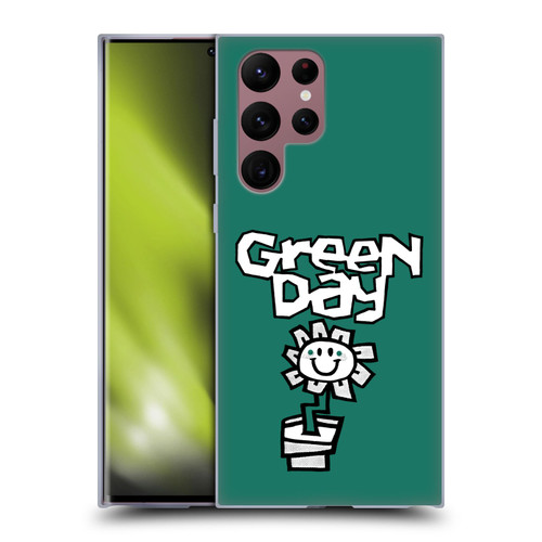 Green Day Graphics Flower Soft Gel Case for Samsung Galaxy S22 Ultra 5G