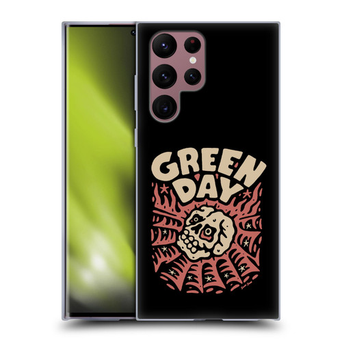 Green Day Graphics Skull Spider Soft Gel Case for Samsung Galaxy S22 Ultra 5G