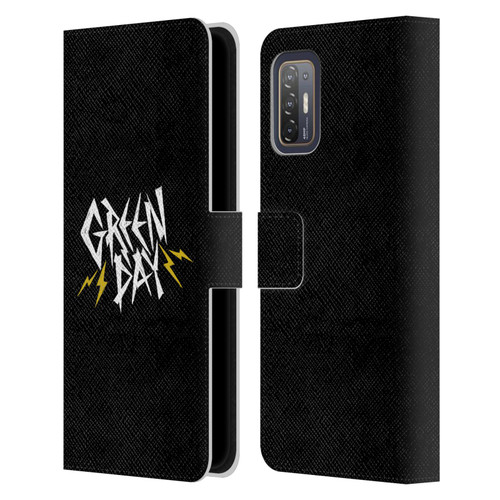 Green Day Graphics Bolts Leather Book Wallet Case Cover For HTC Desire 21 Pro 5G