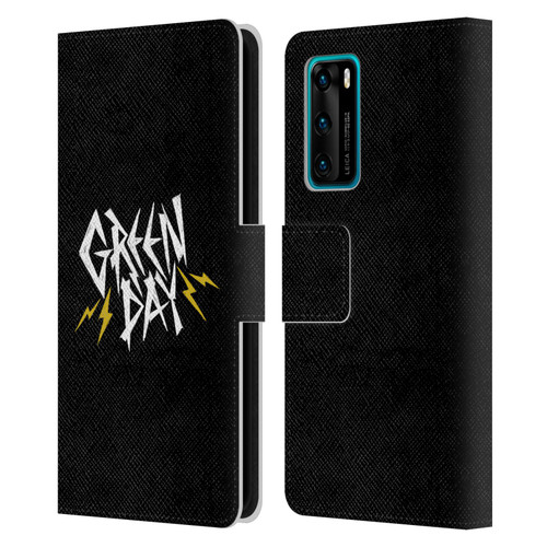 Green Day Graphics Bolts Leather Book Wallet Case Cover For Huawei P40 5G