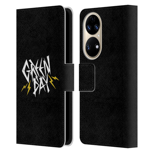 Green Day Graphics Bolts Leather Book Wallet Case Cover For Huawei P50