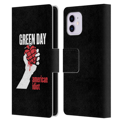 Green Day Graphics American Idiot Leather Book Wallet Case Cover For Apple iPhone 11