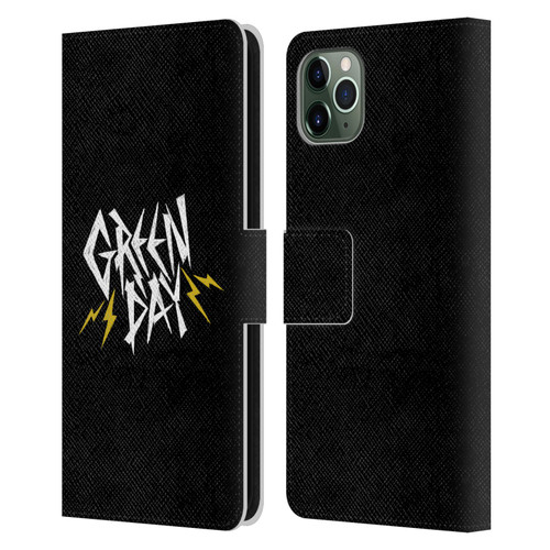 Green Day Graphics Bolts Leather Book Wallet Case Cover For Apple iPhone 11 Pro Max