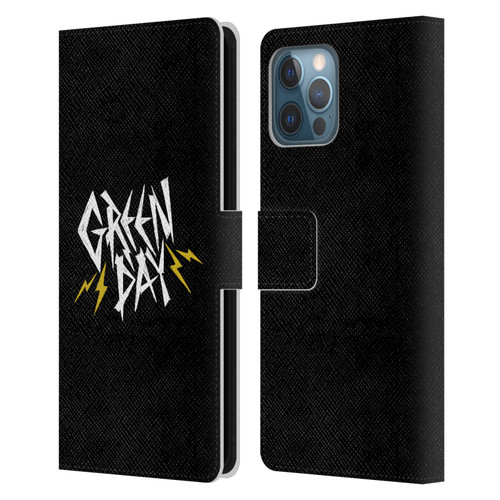Green Day Graphics Bolts Leather Book Wallet Case Cover For Apple iPhone 12 Pro Max