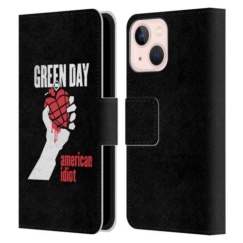 Green Day Graphics American Idiot Leather Book Wallet Case Cover For Apple iPhone 13 Mini