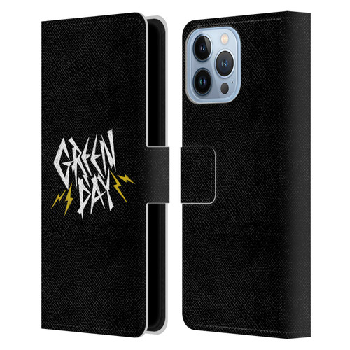 Green Day Graphics Bolts Leather Book Wallet Case Cover For Apple iPhone 13 Pro Max