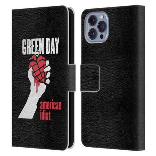 Green Day Graphics American Idiot Leather Book Wallet Case Cover For Apple iPhone 14