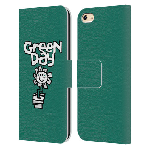 Green Day Graphics Flower Leather Book Wallet Case Cover For Apple iPhone 6 / iPhone 6s