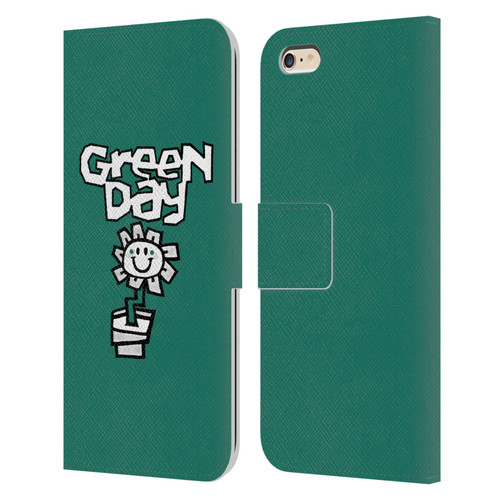 Green Day Graphics Flower Leather Book Wallet Case Cover For Apple iPhone 6 Plus / iPhone 6s Plus